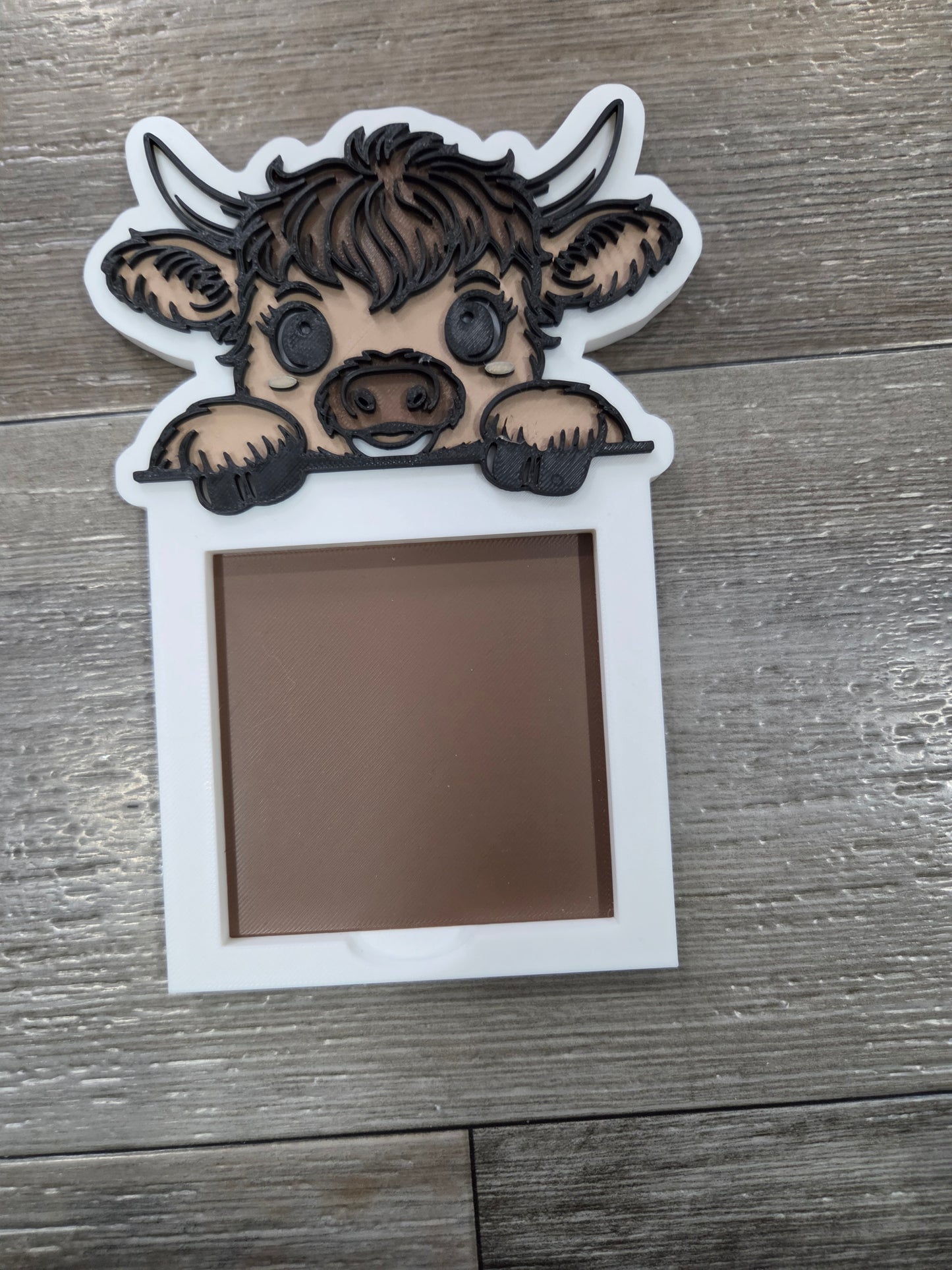 Highland Cow Post It Note Holder