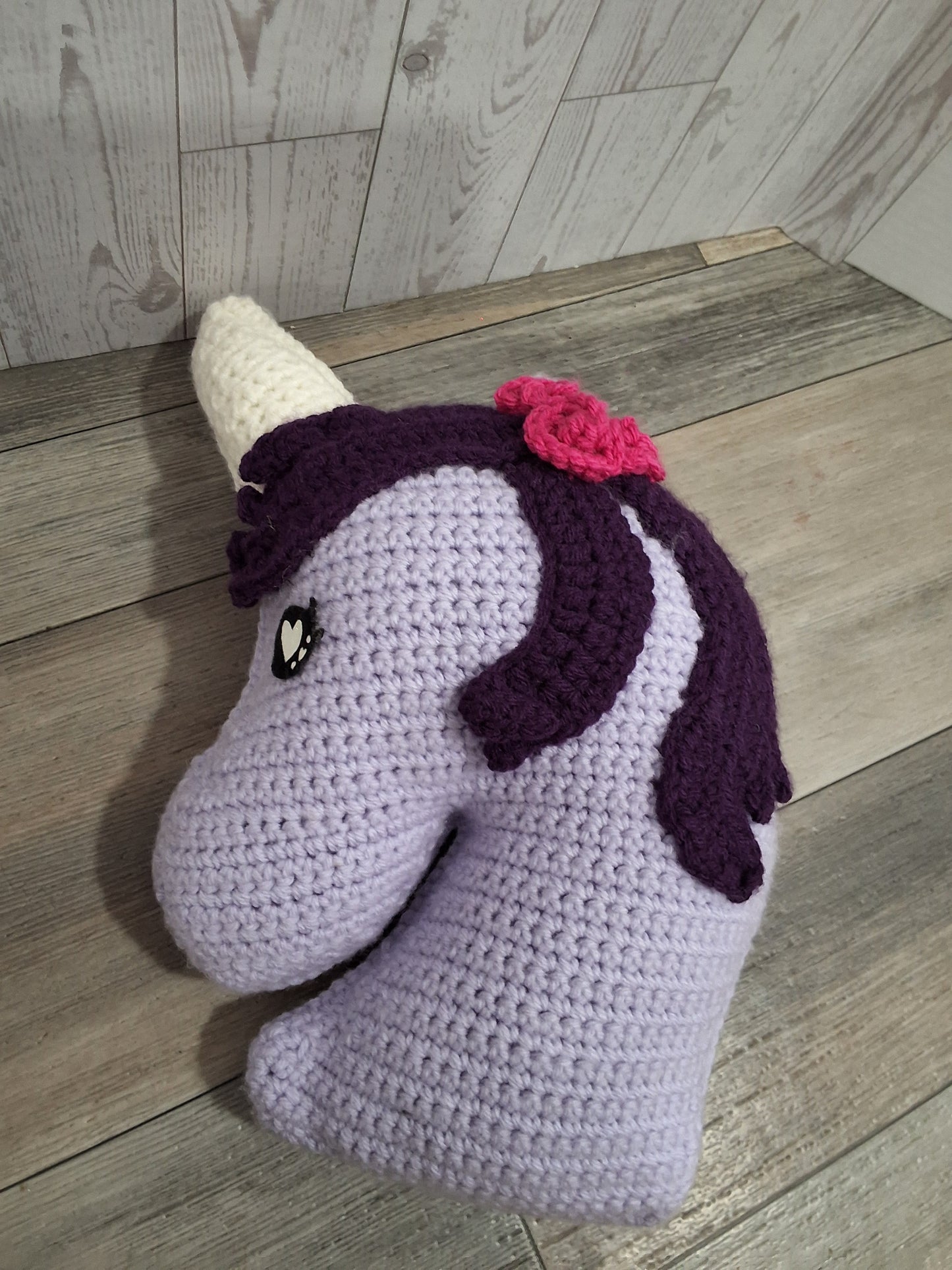 Crochet Unicorn Pillow