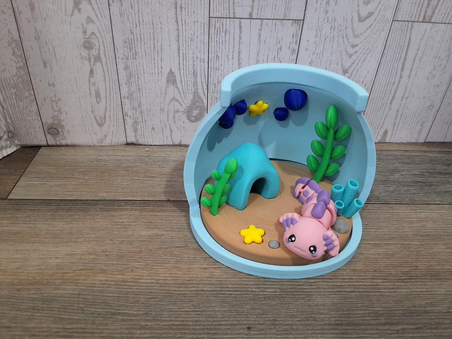 Blue Axolotl Tank