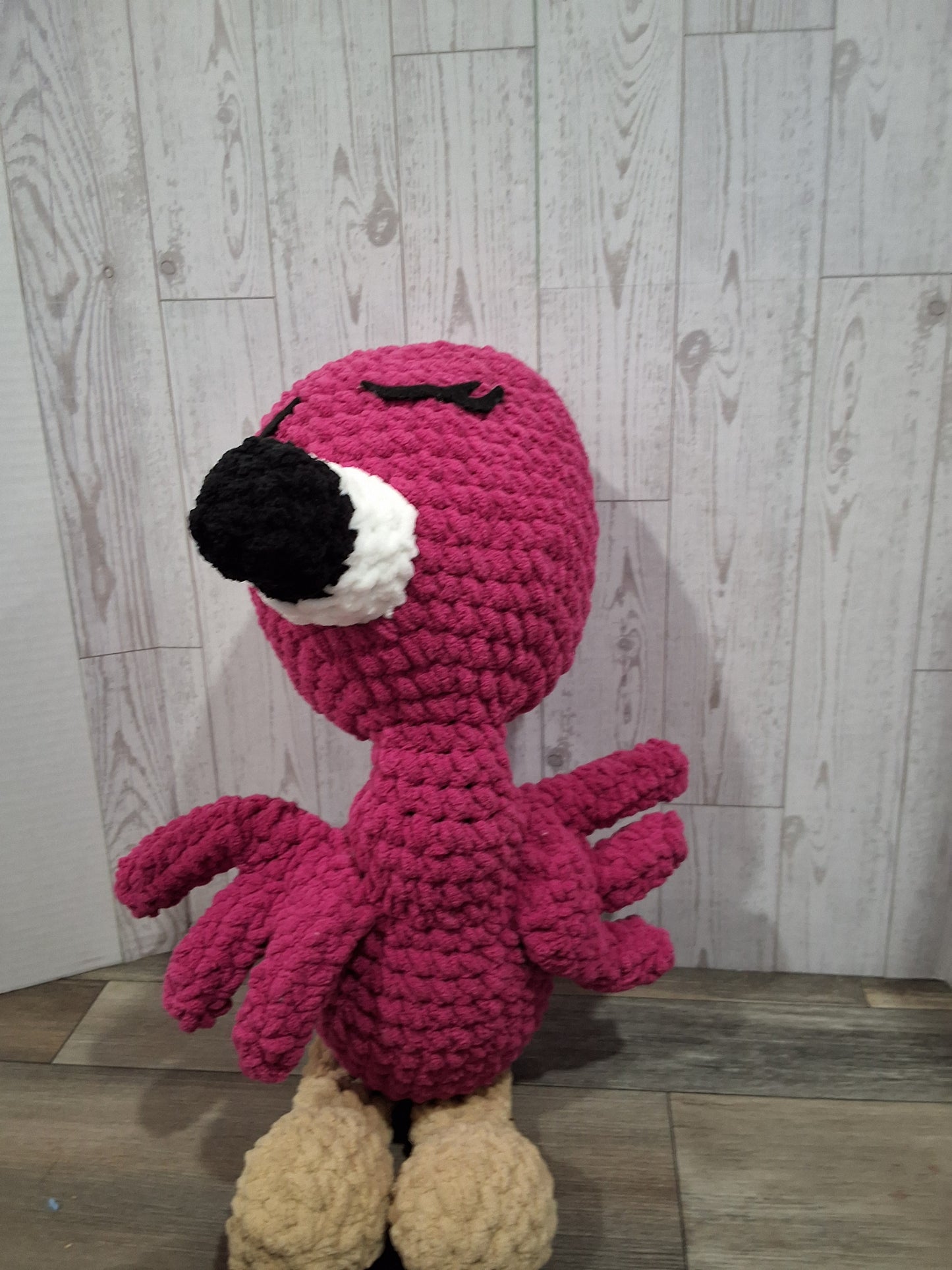 Jumbo Crochet Flamingo