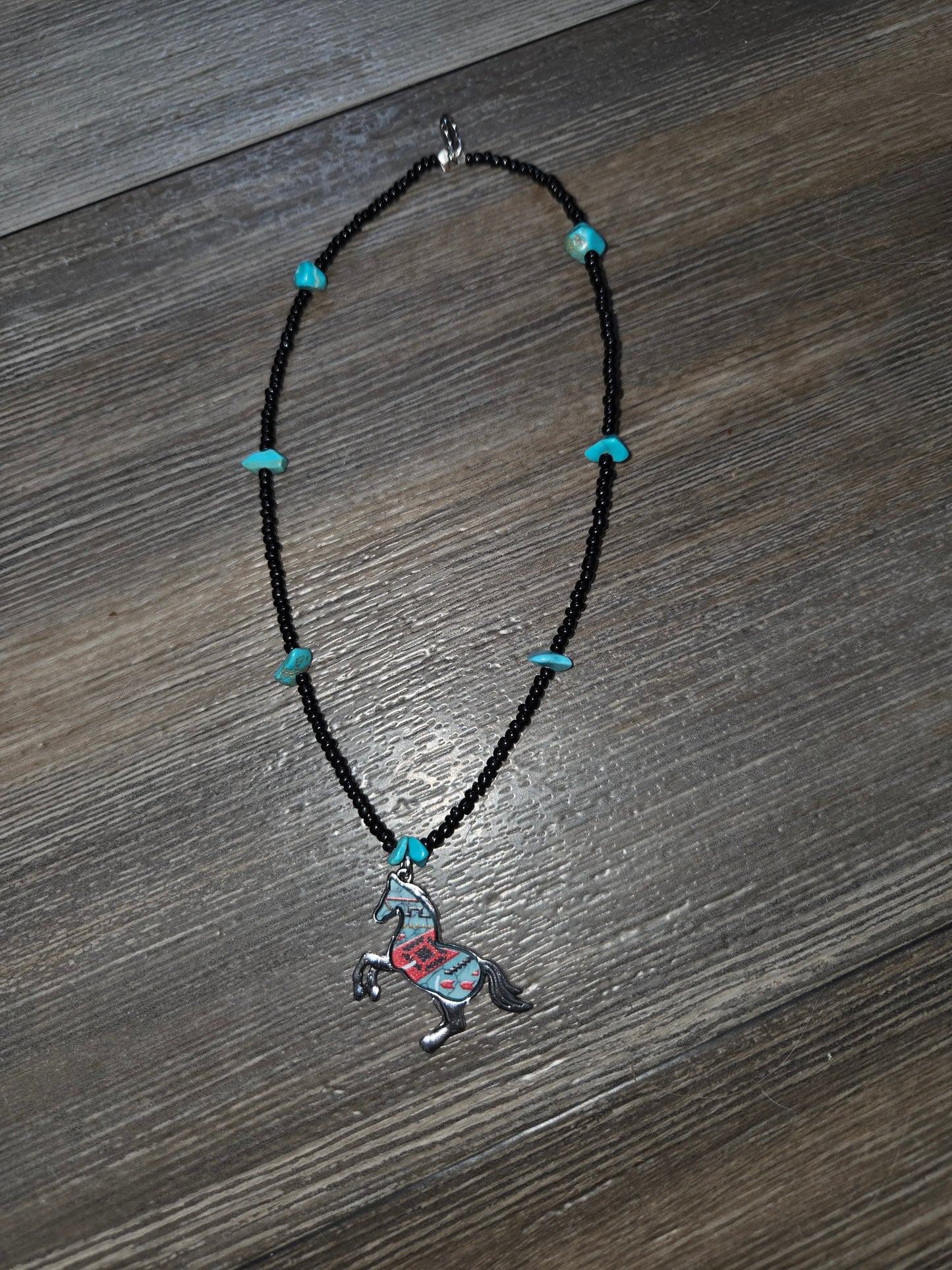 Turquoise Horse Necklace