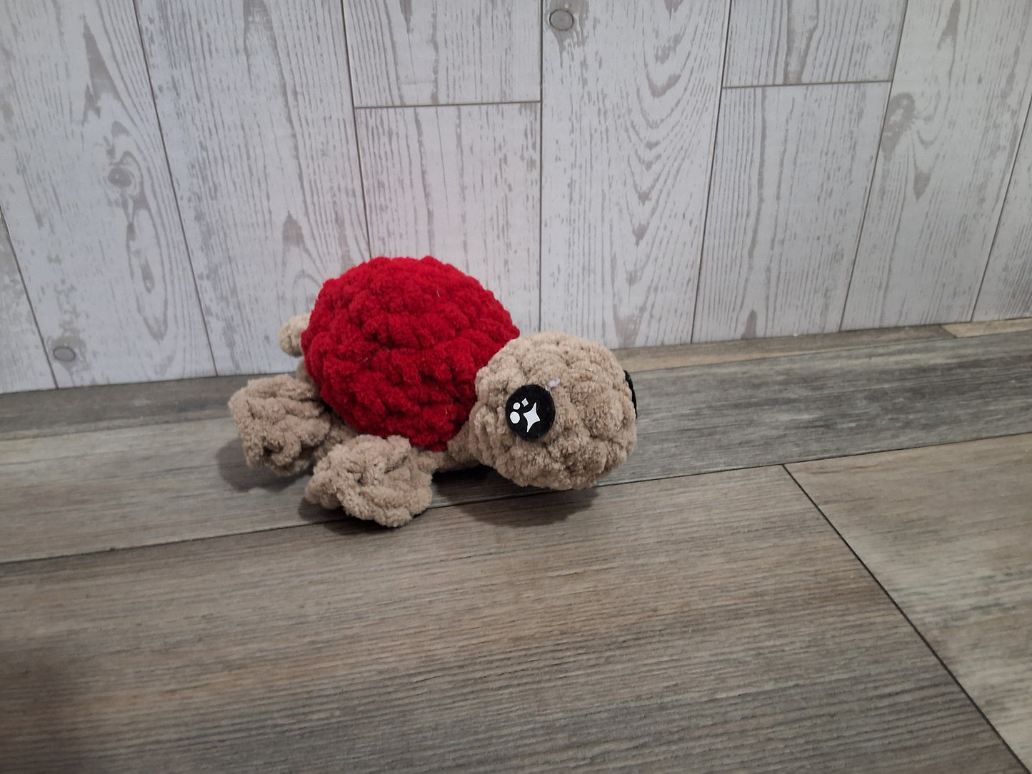 Crochet red Tank the Turtle