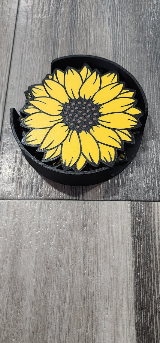 Sunflower Coaster Set