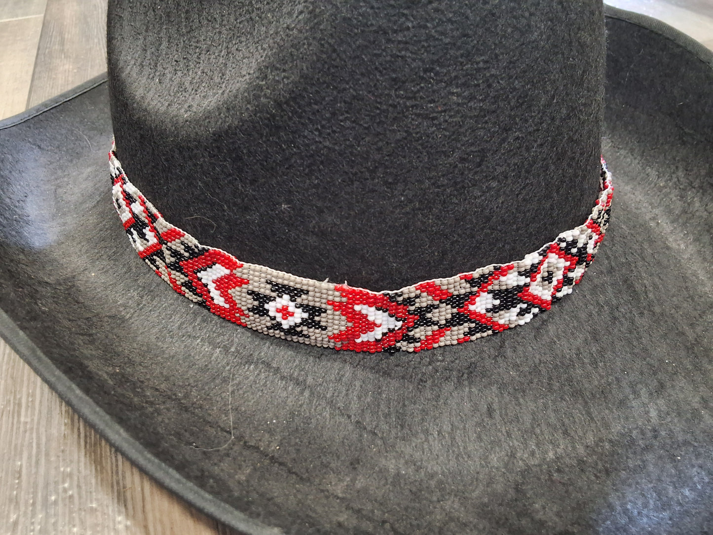 Red and Black Aztec hat band