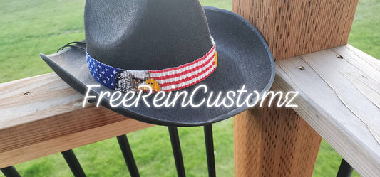 Eagle beaded hat band