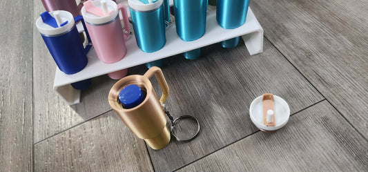 Gold Tumbler Keychain