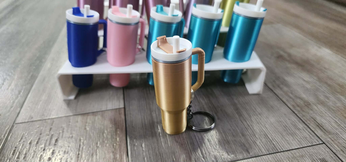 Golden Pink Tumbler Keychain