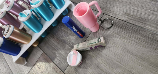 Pastel Pink Tumbler Keychain