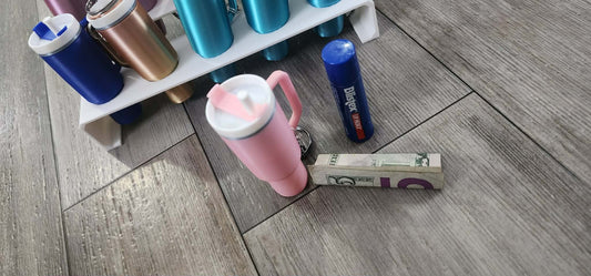 Pastel Pink Tumbler Keychain