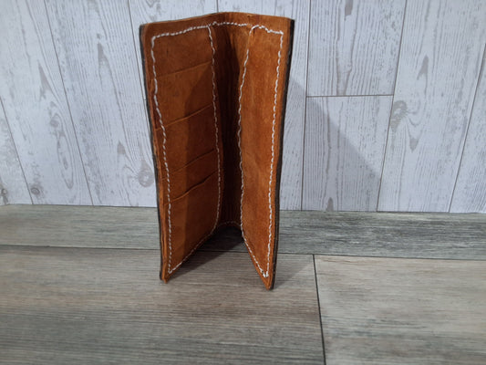 Genuine Leather Basket Weave Roper Wallet
