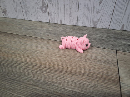 Mini Knitted Articulated Piggy Friend