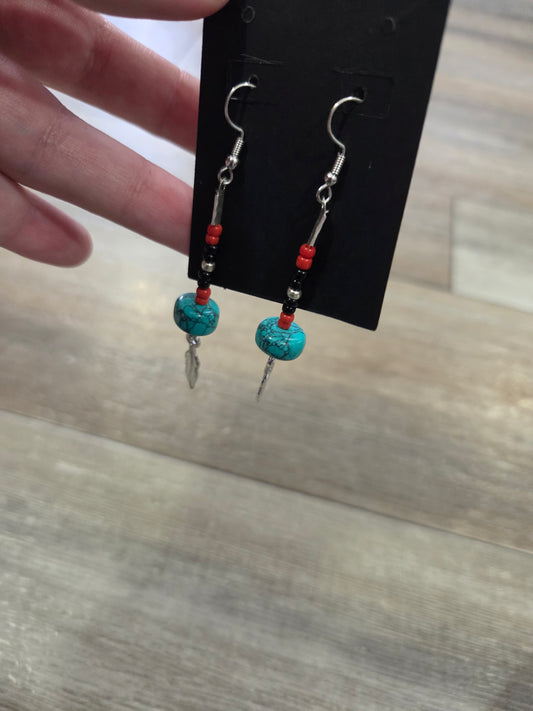 Feathered Turquoise Earrings