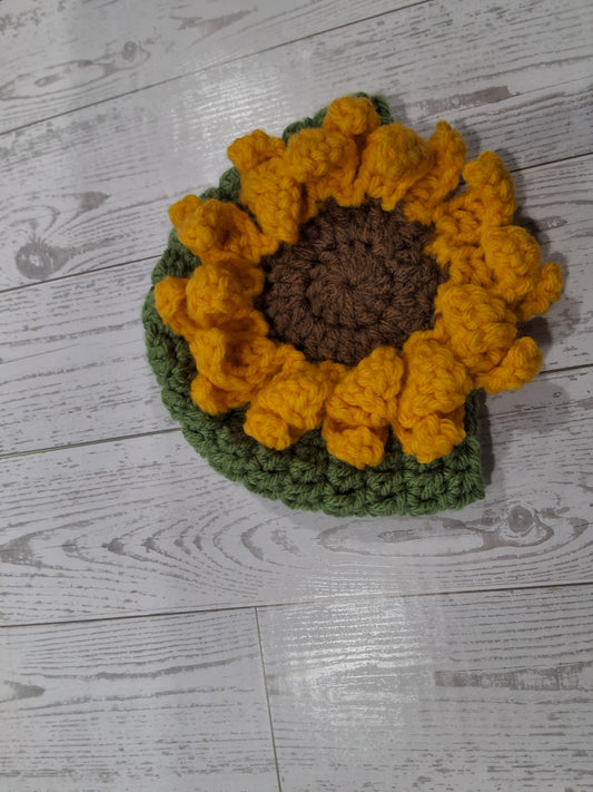 Crochet Newborn Sunflower Hat
