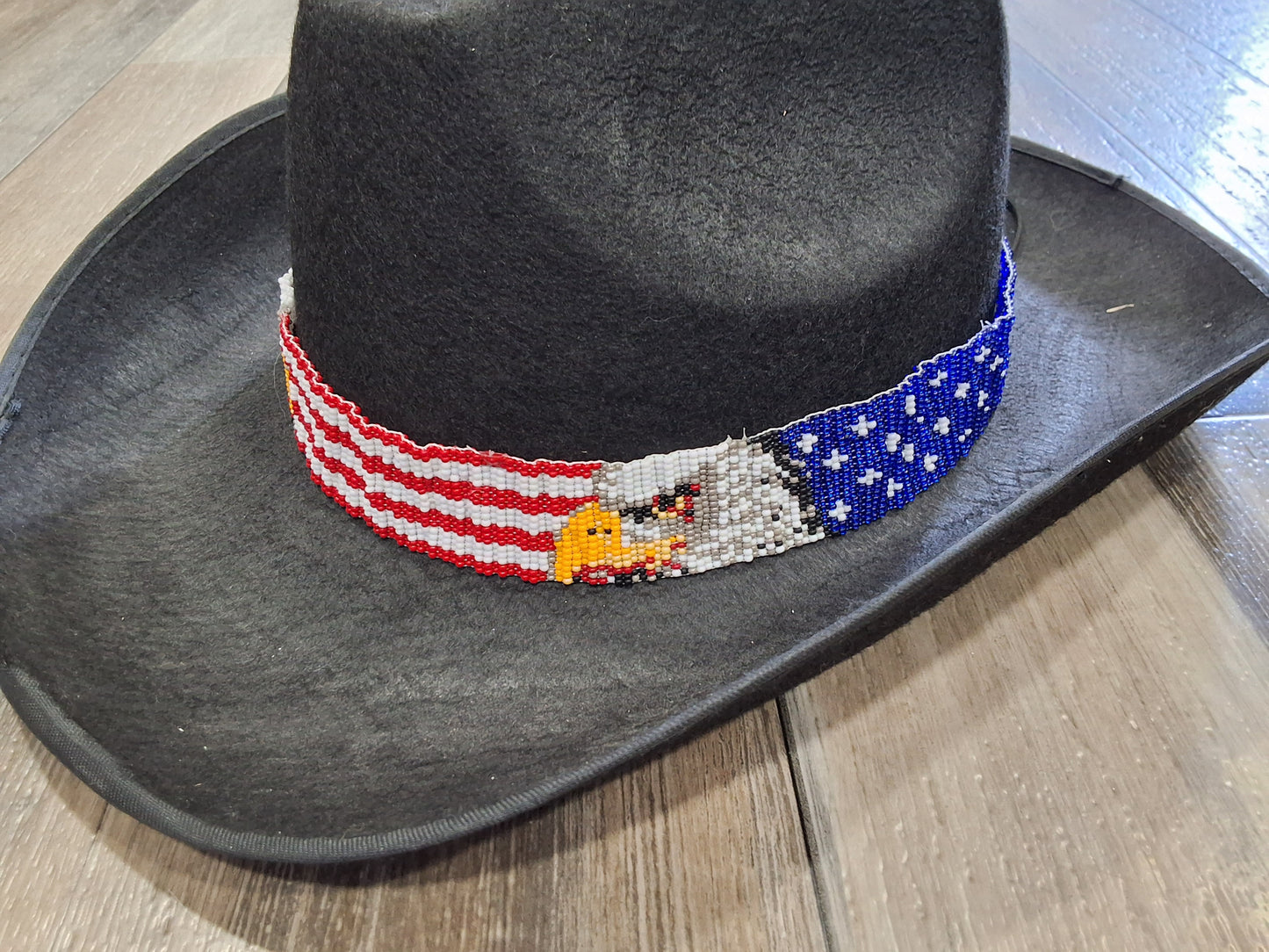 Beaded Eagle Hat Band