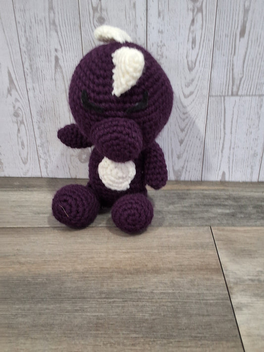 Small Crochet Purple Dino
