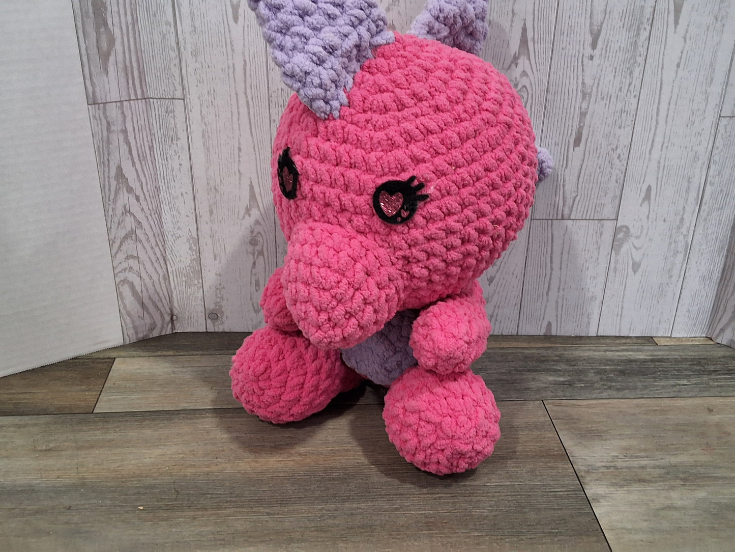 Jumbo Crochet Pink Dino