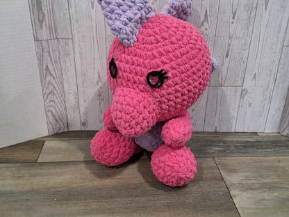 Jumbo Crochet Pink Dino