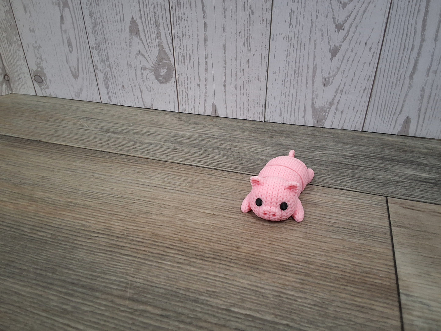 Mini Knitted Articulated Piggy Friend