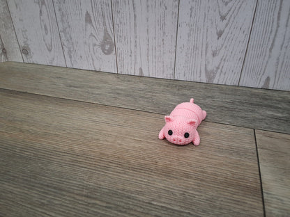 Mini Knitted Articulated Piggy Friend
