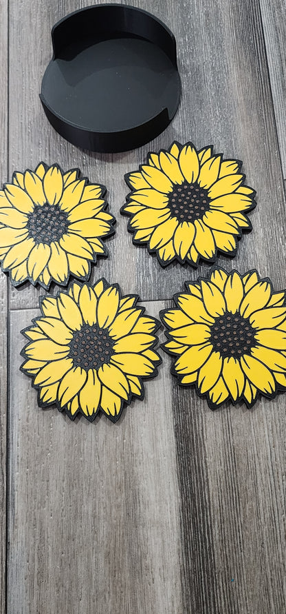 Sunflower Coaster Set