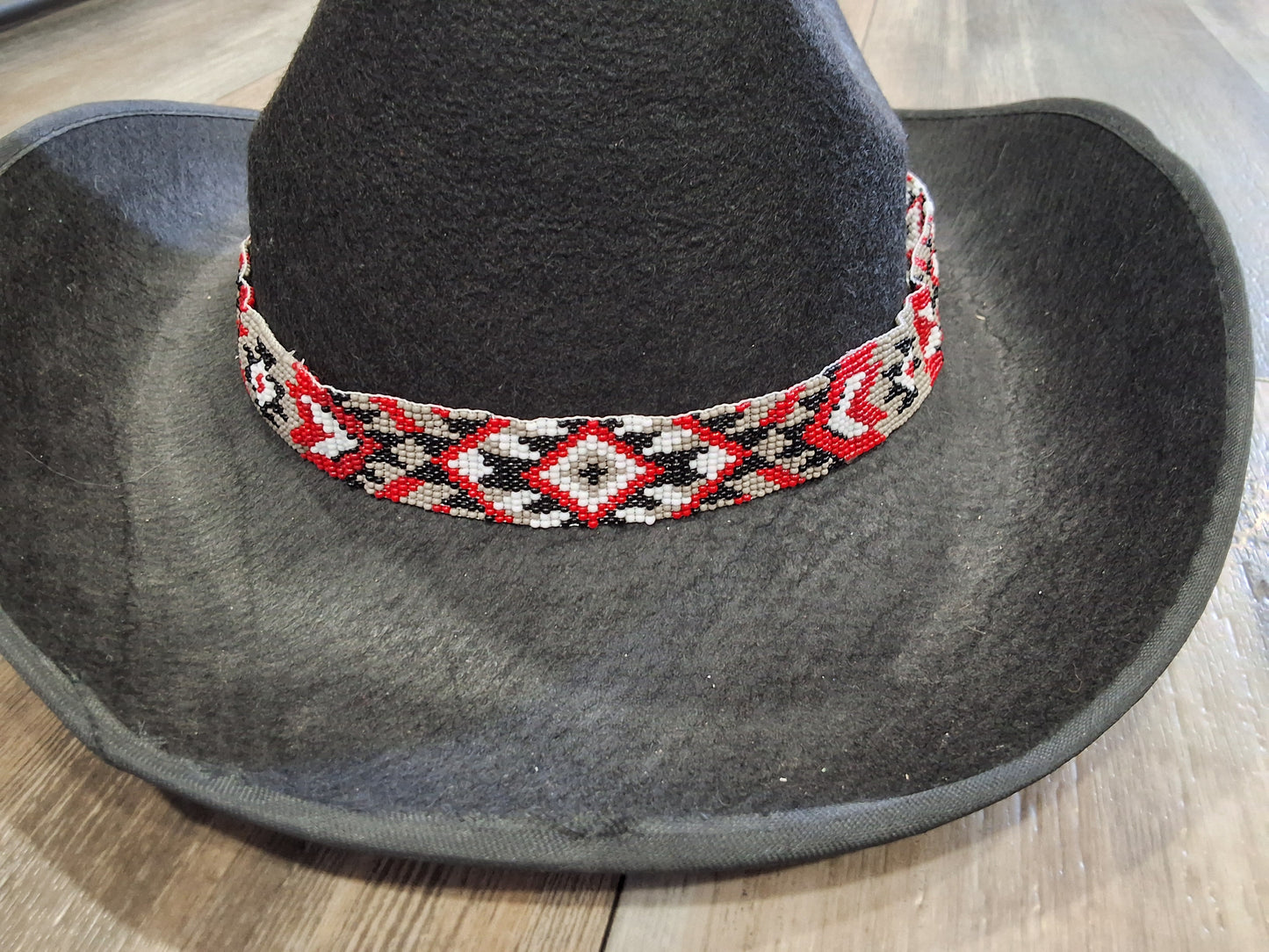 Red and Black Aztec hat band