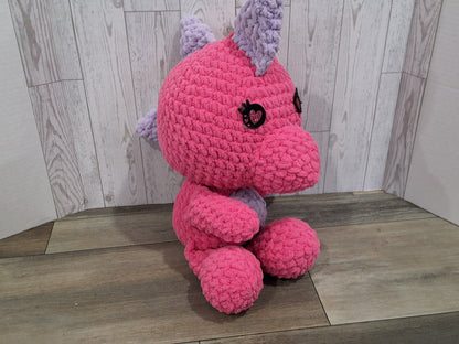 Jumbo Crochet Pink Dino