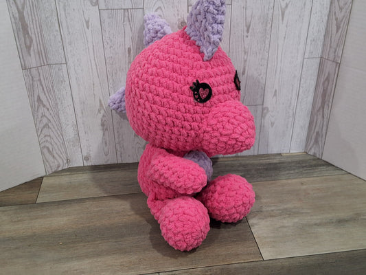 Jumbo Crochet Pink Dino